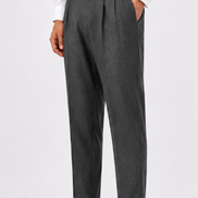 Double Pleated Tapered Trousers