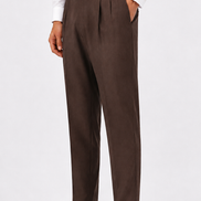 Double Pleated Tapered Trousers