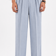 Double Pleated Wide-Leg Trousers