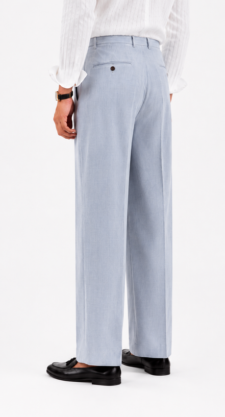 Double Pleated Wide-Leg Trousers