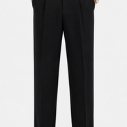Single Pleat Straight Trousers