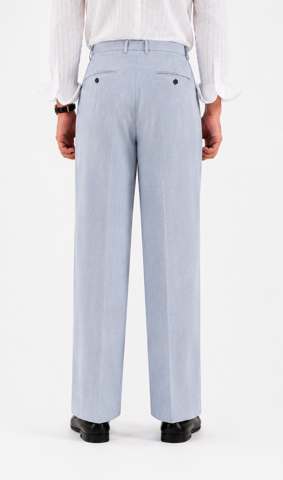 Double Pleated Wide-Leg Trousers