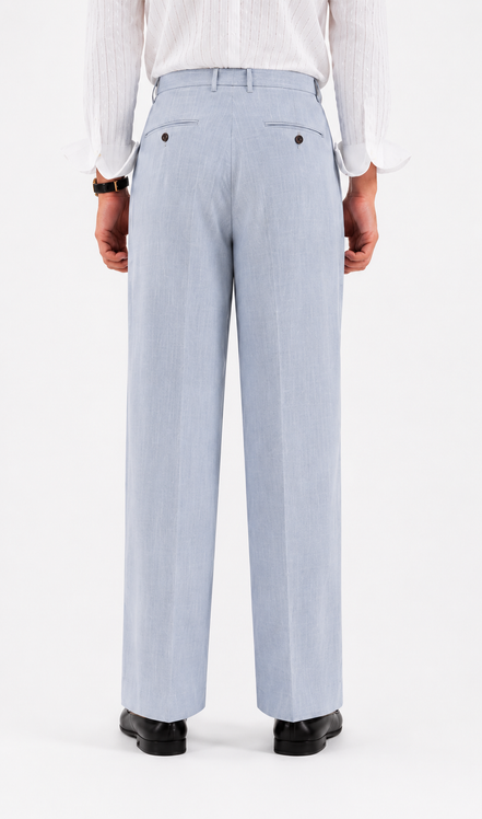 Double Pleated Wide-Leg Trousers