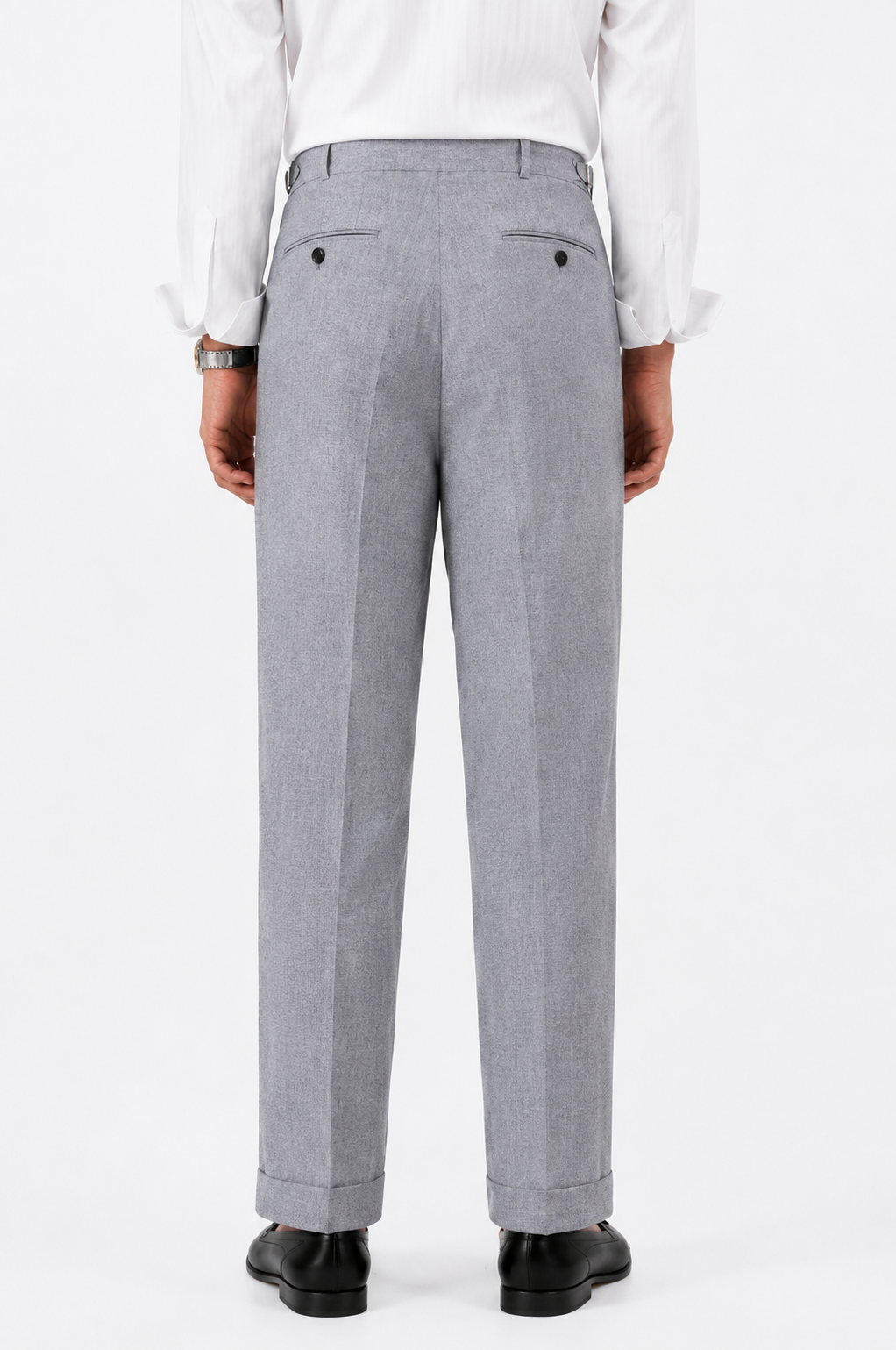Double Pleated Cuffed Trousers