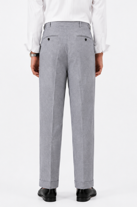 Double Pleated Cuffed Trousers