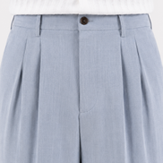 Double Pleated Wide-Leg Trousers