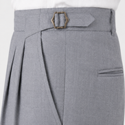 Double Pleated Cuffed Trousers