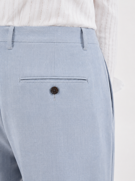 Double Pleated Wide-Leg Trousers