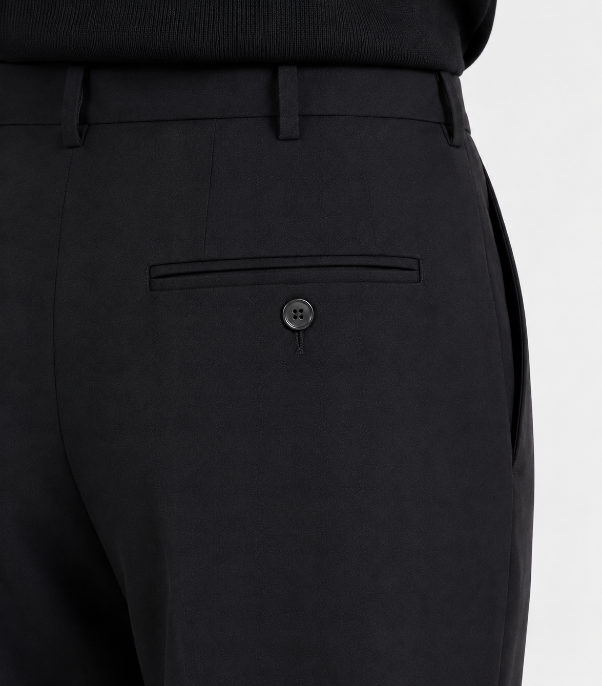 Single Pleat Straight Trousers