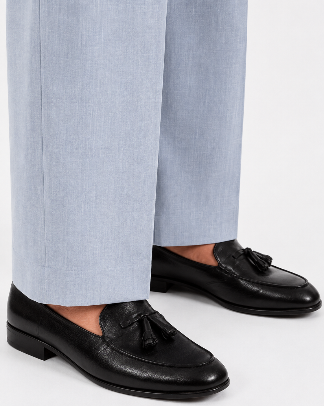 Double Pleated Wide-Leg Trousers
