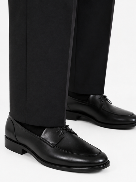 Single Pleat Straight Trousers