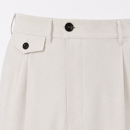 Double Pleated Tapered Trousers