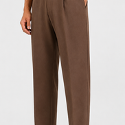 Single Pleat Straight Trousers