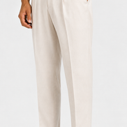 Single Pleat Straight Trousers