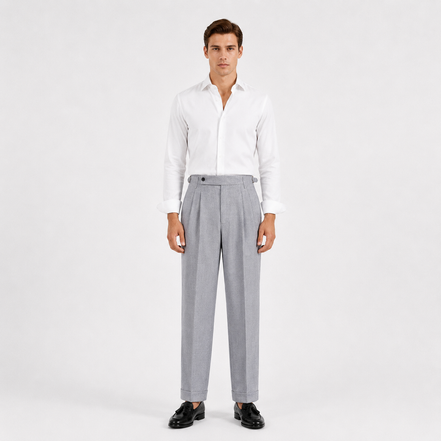 Double Pleated Cuffed Trousers
