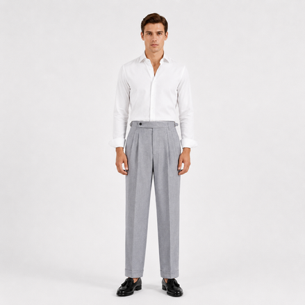 Double Pleated Cuffed Trousers