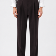 Double Pleated High-Waist Trousers