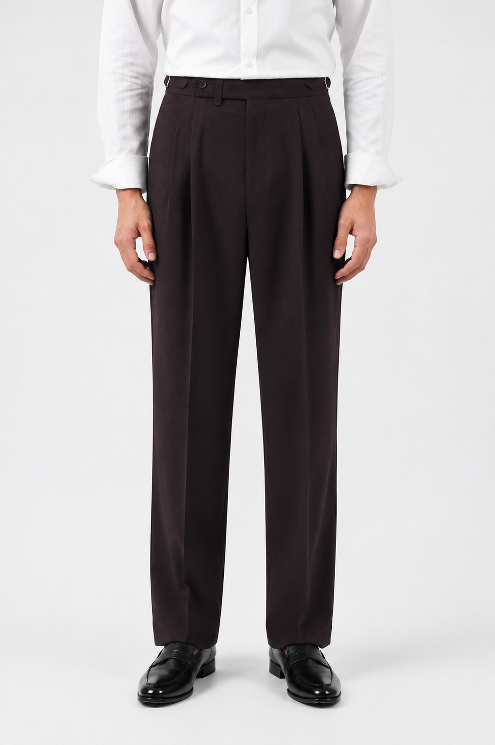 Double Pleated High-Waist Trousers