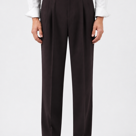 Double Pleated High-Waist Trousers