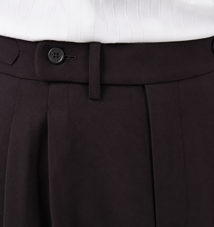 Double Pleated High-Waist Trousers