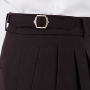 Double Pleated High-Waist Trousers