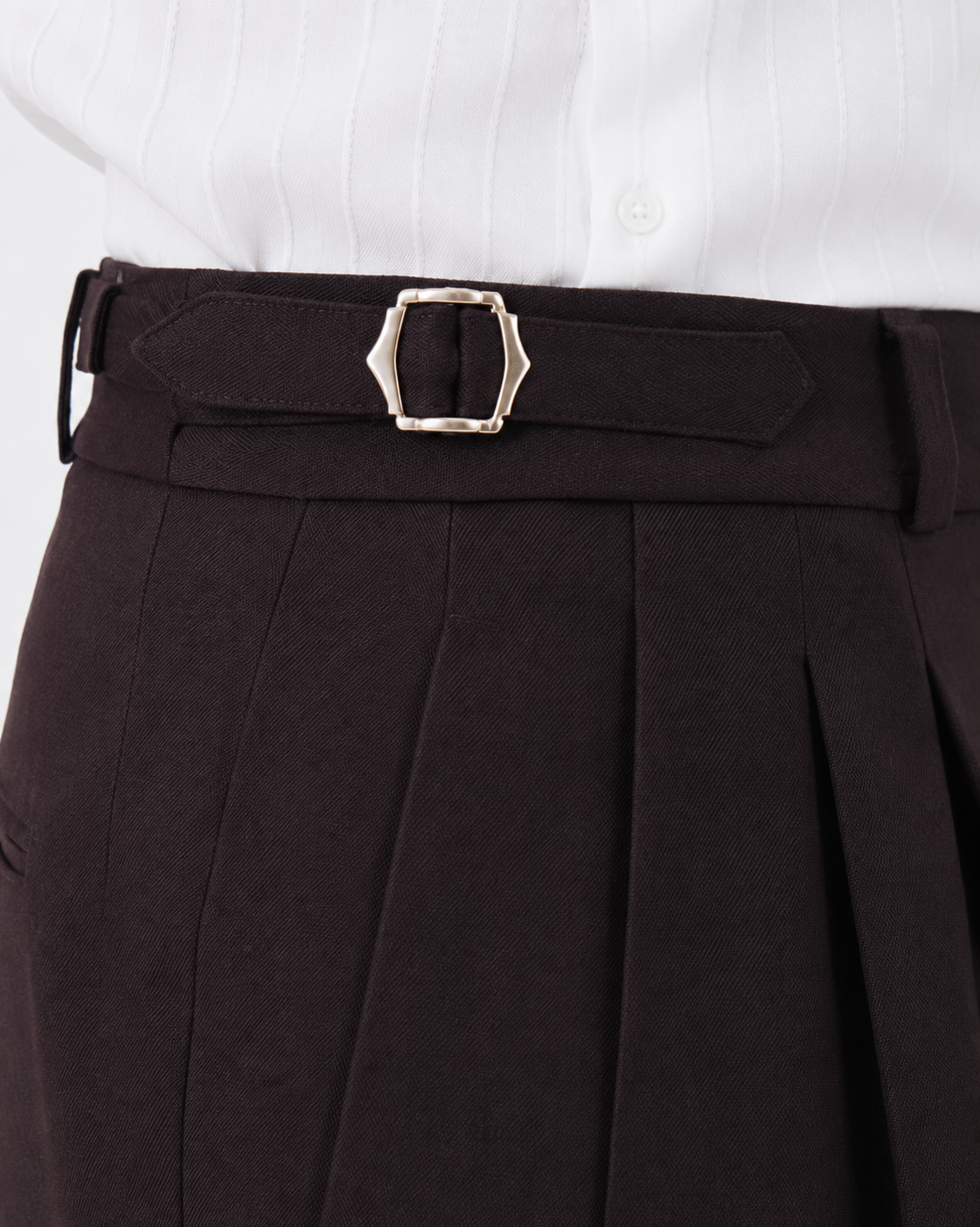 Double Pleated High-Waist Trousers
