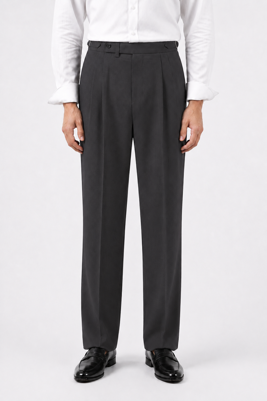 Double Pleated High-Waist Trousers