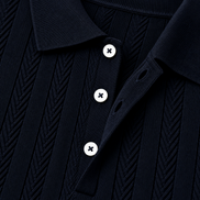 Herringbone Knit Polo