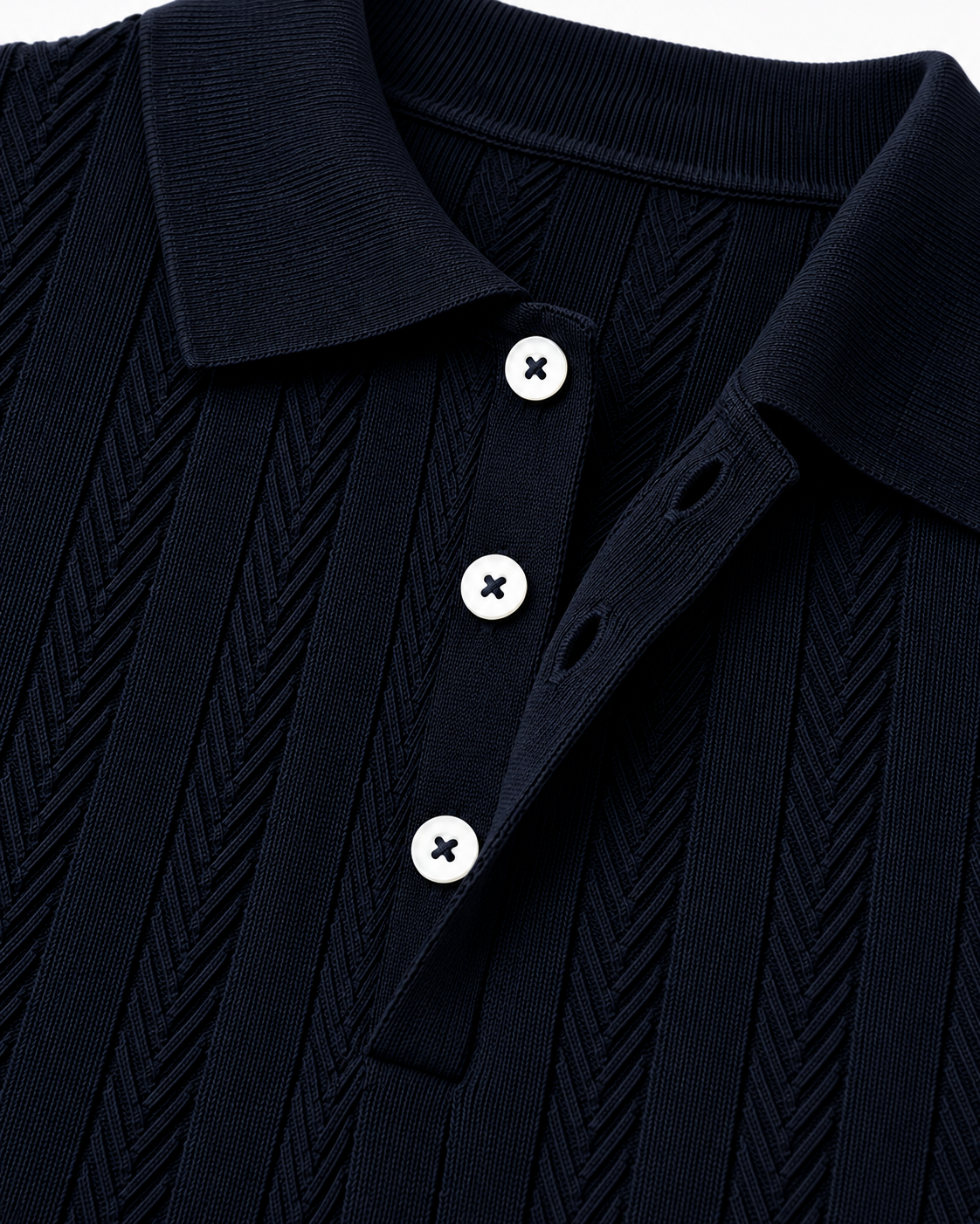 Herringbone Knit Polo