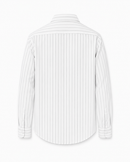 Men's pinstripe linen-lyocell shirt by Cavelli Geneva – view 4