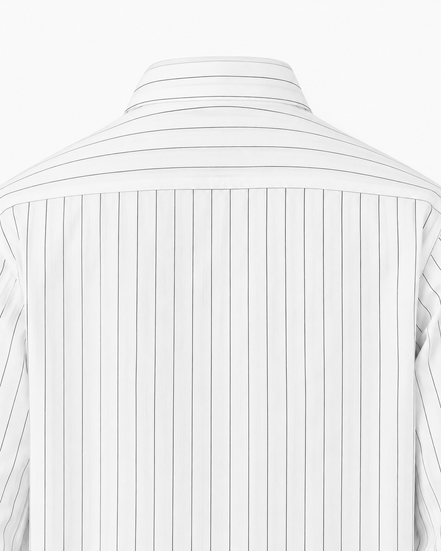 Men's pinstripe linen-lyocell shirt by Cavelli Geneva – view 5