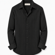 Men's pinstripe linen-lyocell shirt by Cavelli Geneva – view 8