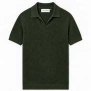 Milano men's knit polo with Johnny collar by Cavelli Geneva – view 9