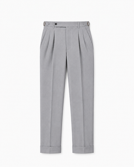 Faure cuffed pleated trousers for men by Cavelli Geneva – view 2