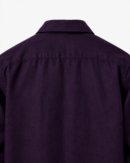 Men's 100% linen shirt with spread collar by Cavelli Geneva – view 5