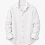 Men's 100% linen shirt with spread collar by Cavelli Geneva – view 7