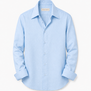 Men's long-collar 100% linen shirt by Cavelli Geneva – view 2