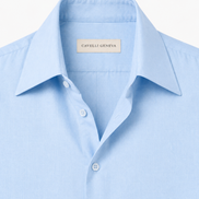 Men's long-collar 100% linen shirt by Cavelli Geneva – view 4