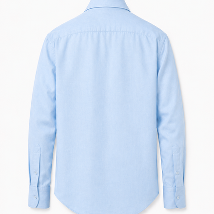 Men's long-collar 100% linen shirt by Cavelli Geneva – view 3