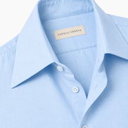 Men's long-collar 100% linen shirt by Cavelli Geneva – view 6