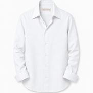 Men's long-collar 100% linen shirt by Cavelli Geneva – view 8