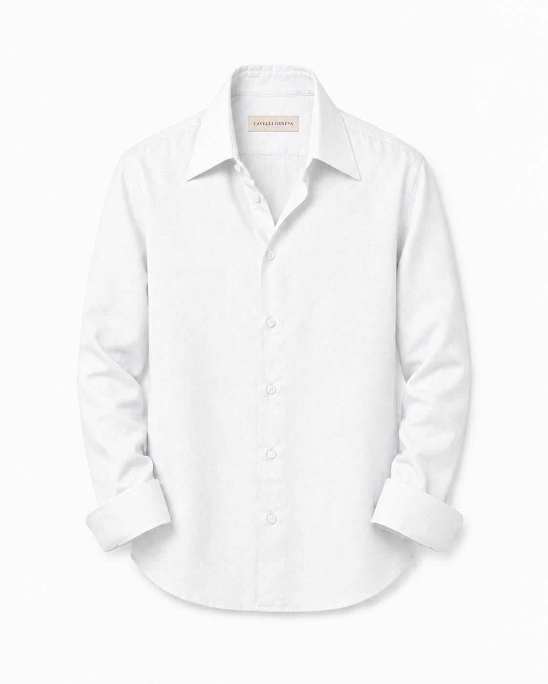 Men's long-collar 100% linen shirt by Cavelli Geneva – view 8