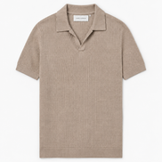 Milano men's knit polo with Johnny collar by Cavelli Geneva – view 2