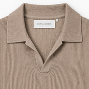 Milano men's knit polo with Johnny collar by Cavelli Geneva – view 3