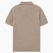 Milano men's knit polo with Johnny collar by Cavelli Geneva – view 4