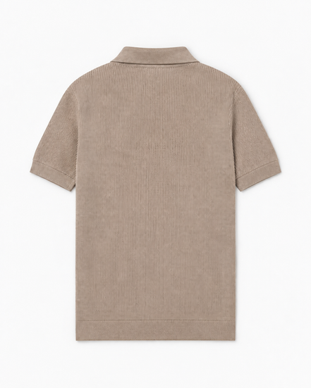 Milano men's knit polo with Johnny collar by Cavelli Geneva – view 4