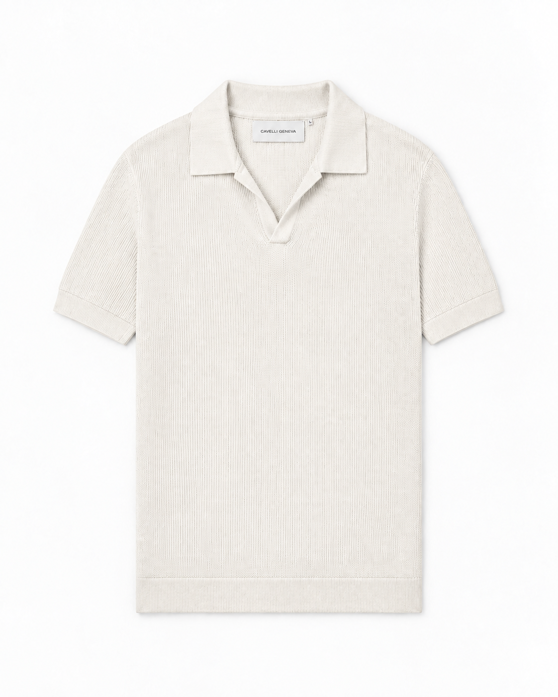 Milano men's knit polo with Johnny collar by Cavelli Geneva – view 8