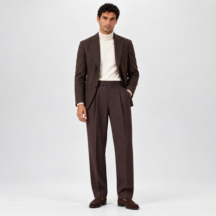 Marceau high-waist pleated trousers for men by Cavelli Geneva