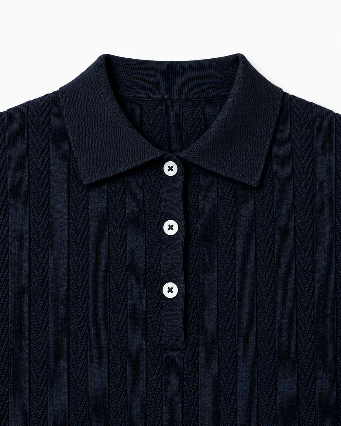 Herringbone Knit Polo
