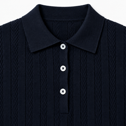 Herringbone Knit Polo